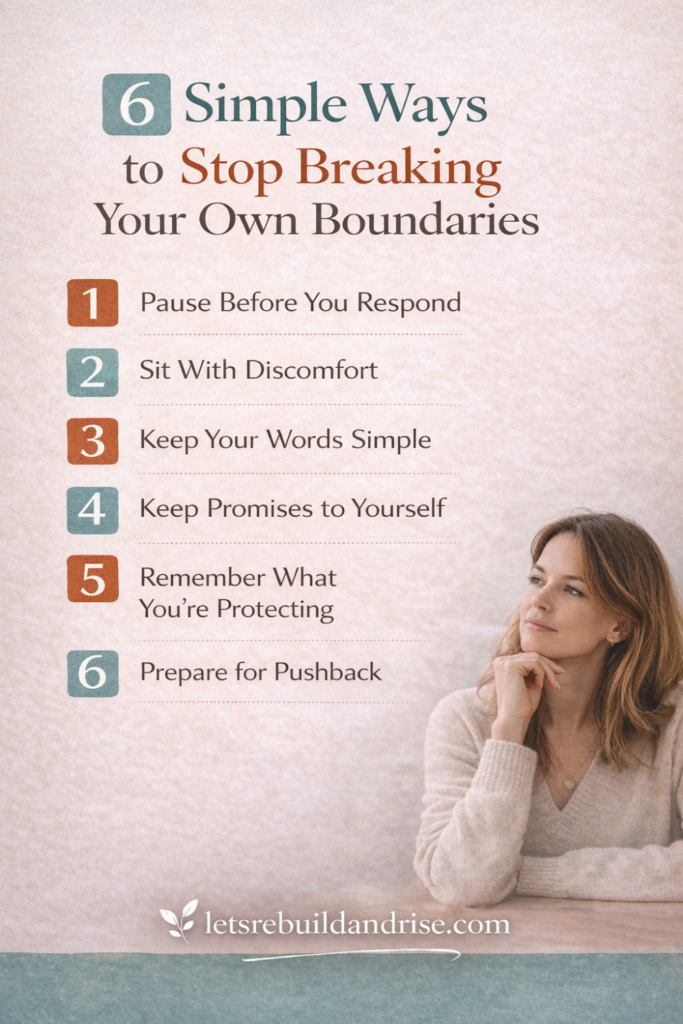 how to stop breaking your own boundaries