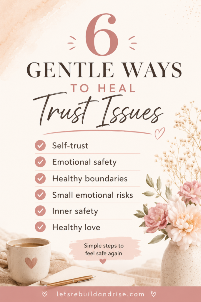 how to heal trust issues after heartbreak